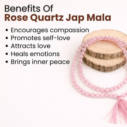 Rose Quartz Jap Mala – Love, Harmony & Emotional Healing