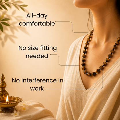 Tiger Eye Mala – Confidence, Protection & Success