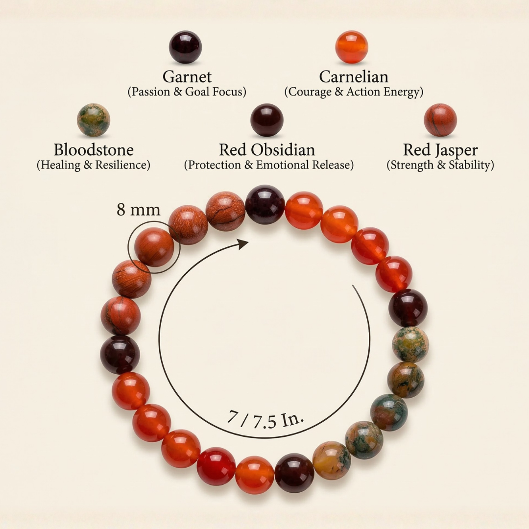 Moolank 9 Power Bracelet (Courage, Action & Emotional Balance)