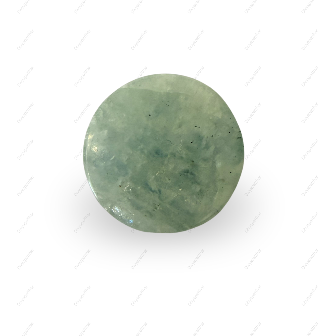 Natural Aquamarine Gemstone – Round Shape (12.35 Carat | 13.46 Ratti)