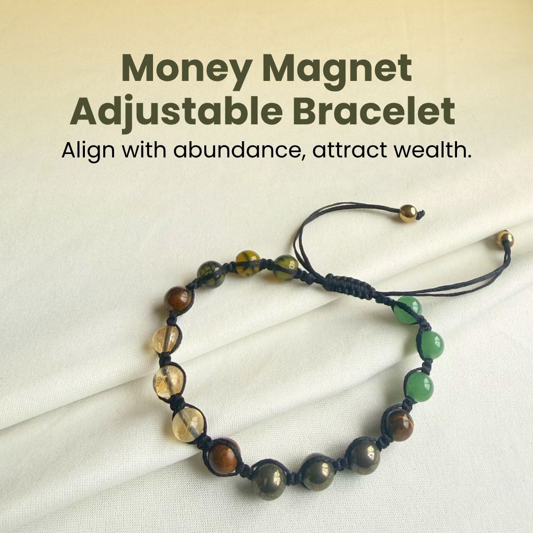 Money Magnet Adjustable Bracelet (Attract Wealth, Luck & Grounded Growth)