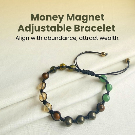 Money Magnet Adjustable Bracelet (Attract Wealth, Luck & Grounded Growth)
