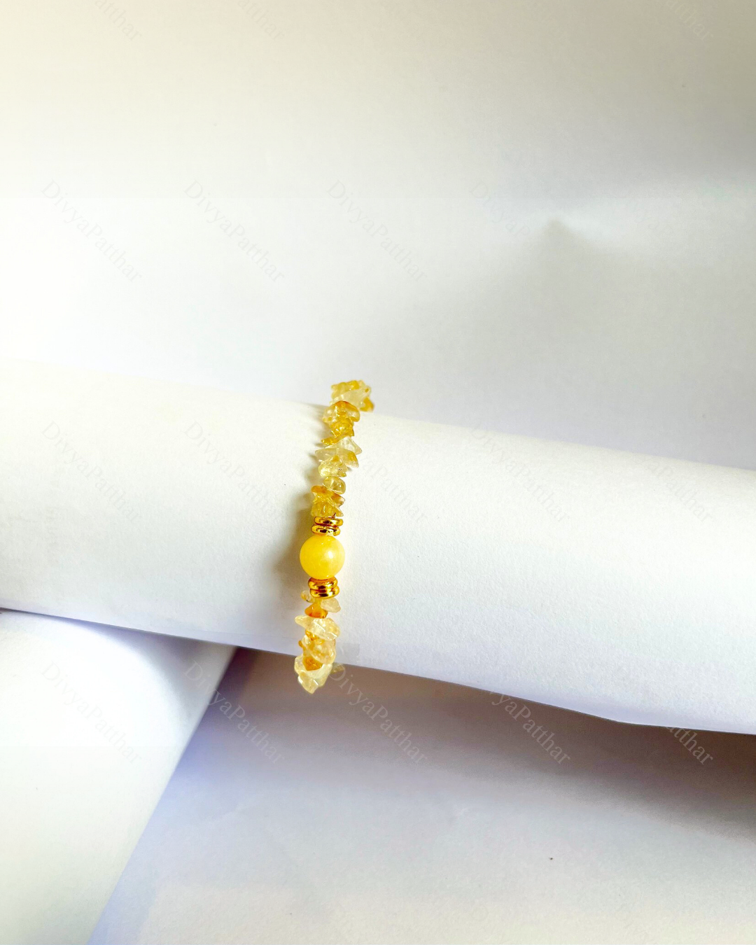 Premium Citrine Chips Bracelet (Success, Wealth & Positive Confidence)