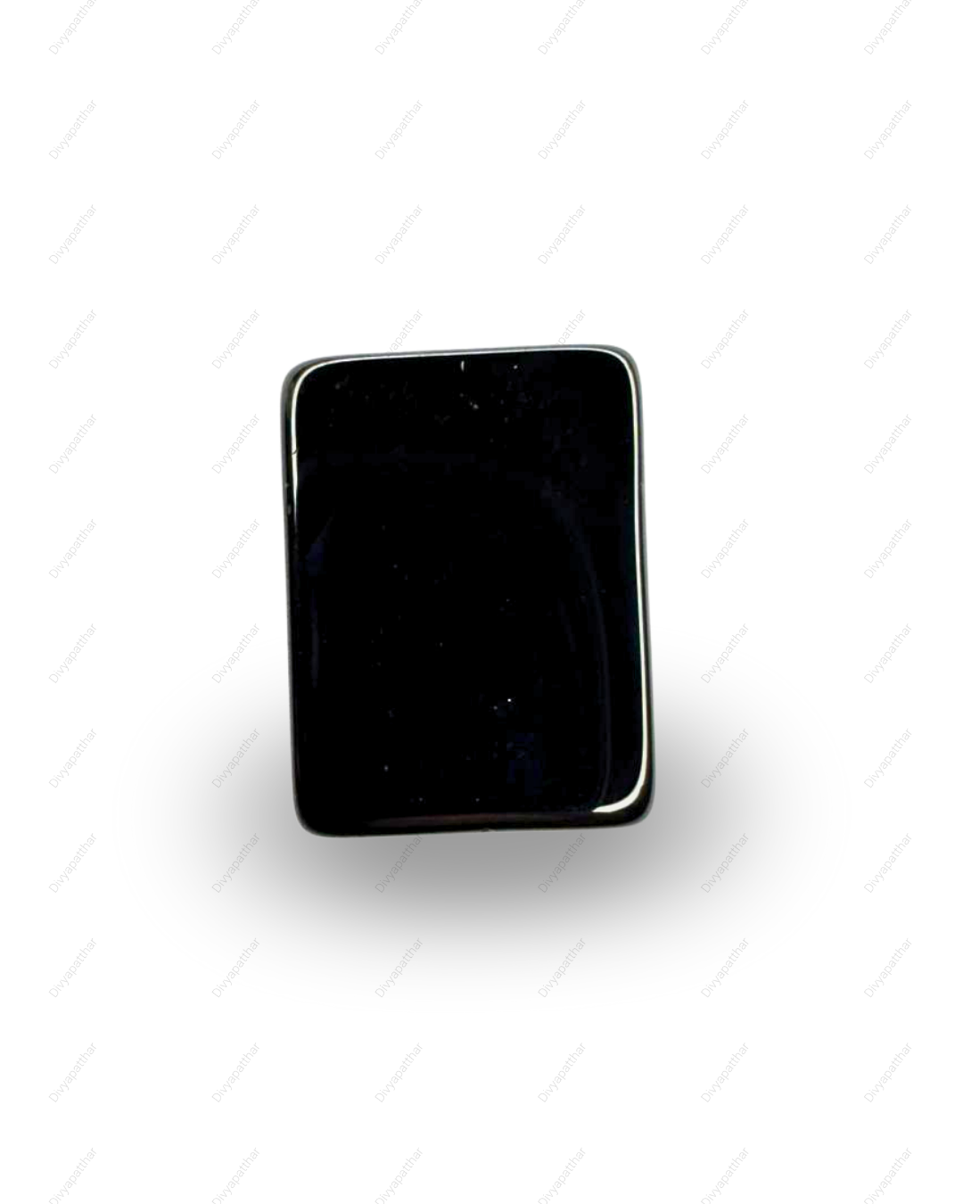 Natural Black Onyx Gemstone – Rectangle Shape (11.65 Carat | 12.70 Ratti)