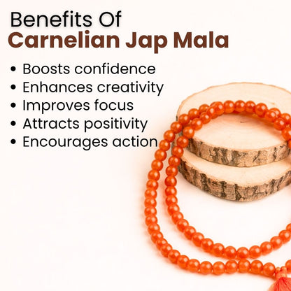 Carnelian Jap Mala – Courage, Motivation & Creative Energy