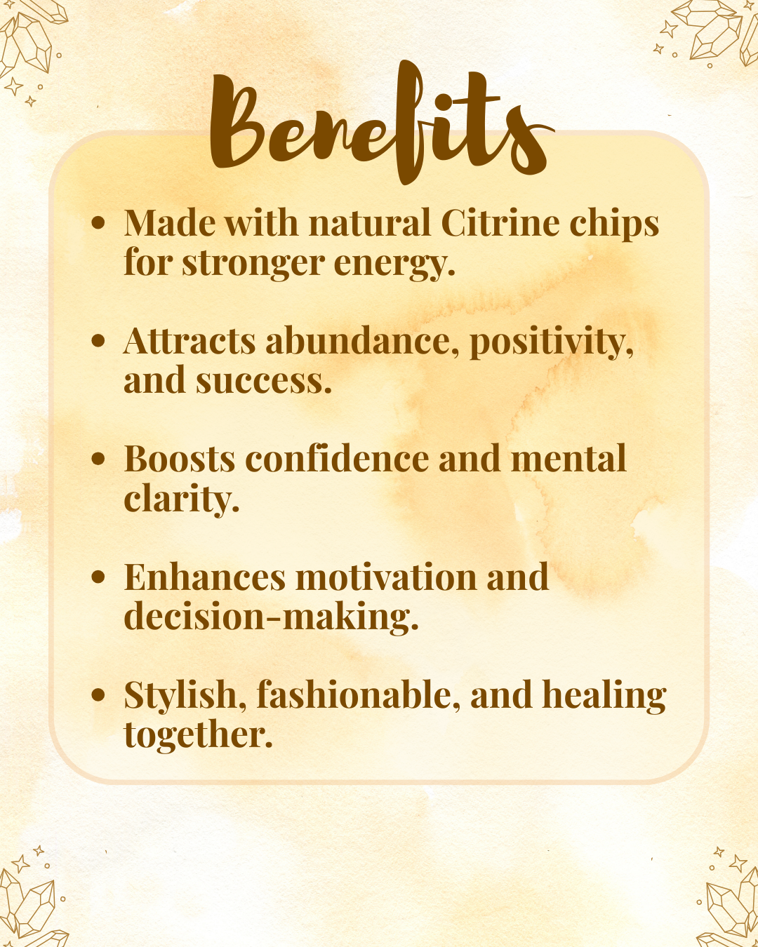 Premium Citrine Chips Bracelet (Success, Wealth & Positive Confidence)