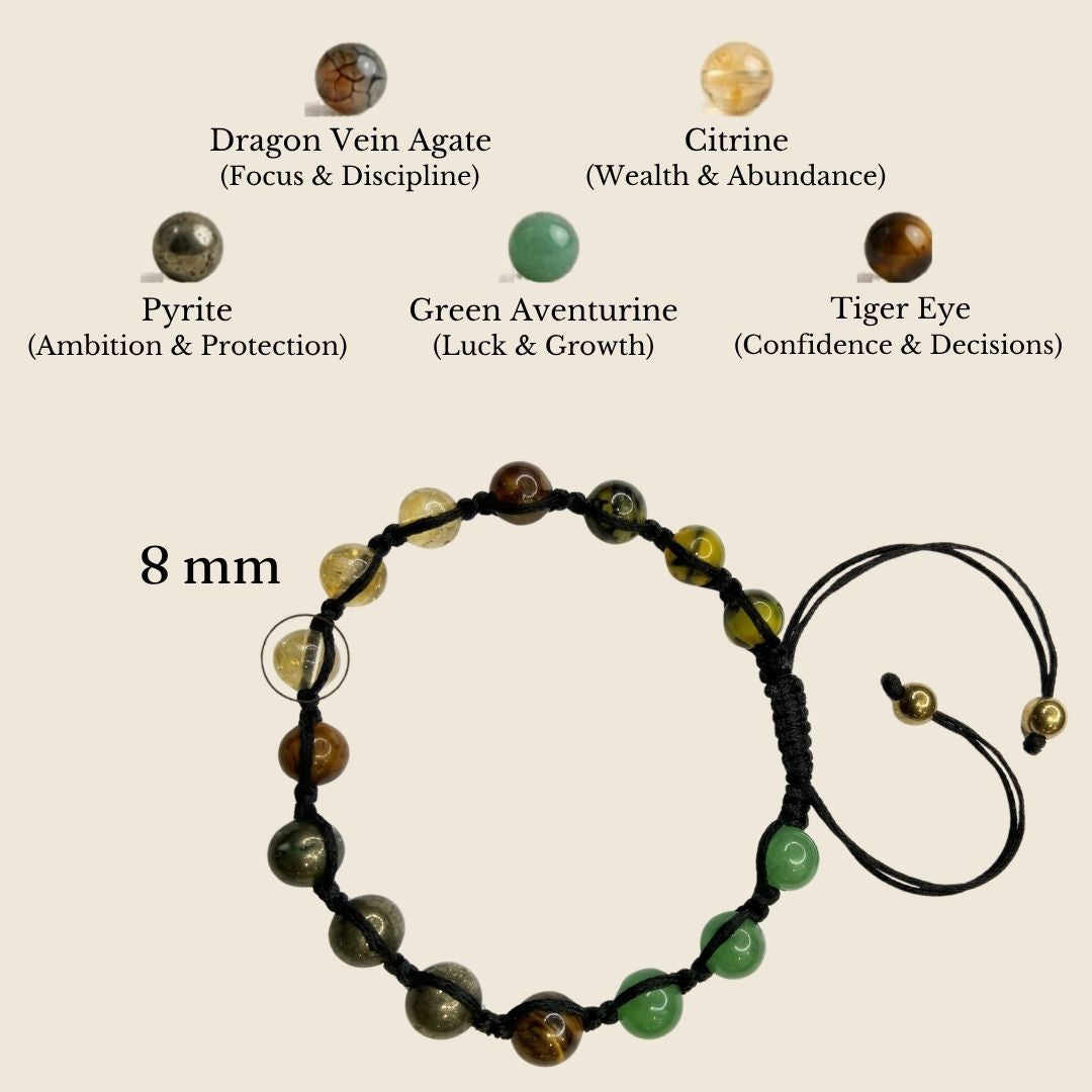 Money Magnet Adjustable Bracelet (Attract Wealth, Luck & Grounded Growth)