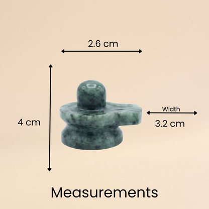 Natural Emerald (Panna) Shivling Idol (158 Carat | LBH: 3.2 × 2.6 × 4 cm)