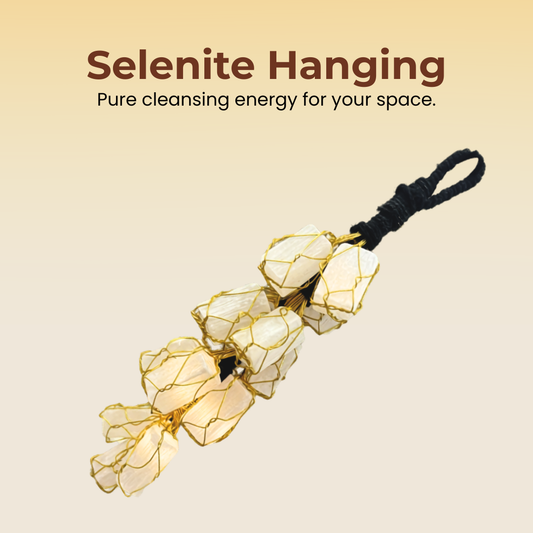 Selenite Hanging (Cleansing, Peace & Positive Energy)