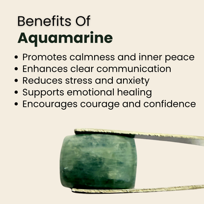 Natural Aquamarine Gemstone – Rectangular Shape (12.40 Carat | 13.51 Ratti)