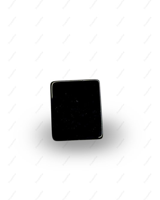 Natural Black Onyx Gemstone – Rectangle Shape (6.90 Carat | 7.52 Ratti)