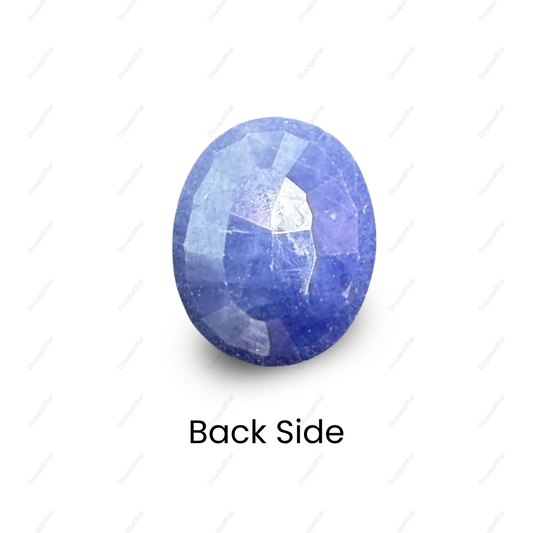 Natural Blue Sapphire (Neelam) Gemstone – Oval Shape (5.65 Carat | 6.15 Ratti | 11.2 × 9.2 × 5.6 mm)