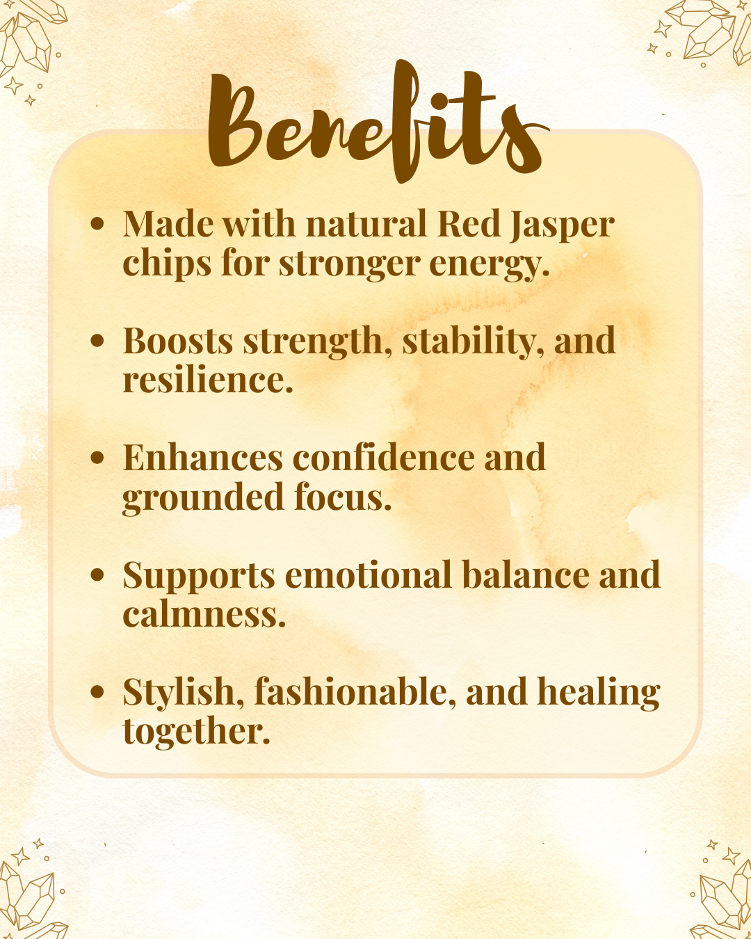 Premium Red Jasper Chips Bracelet (Strength, Stability & Bold Fashion Confidence)