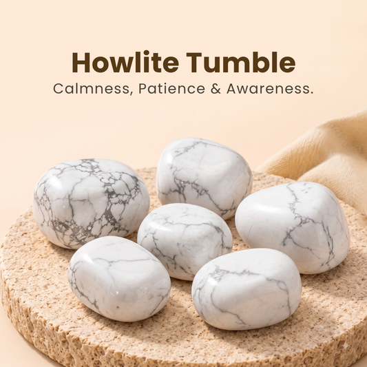 Howlite Tumble – Calmness, Patience & Awareness