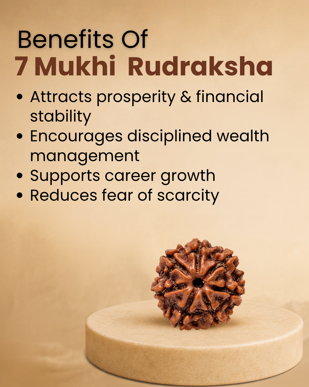 7 Mukhi Rudraksha (Natural | Nepal Origin)