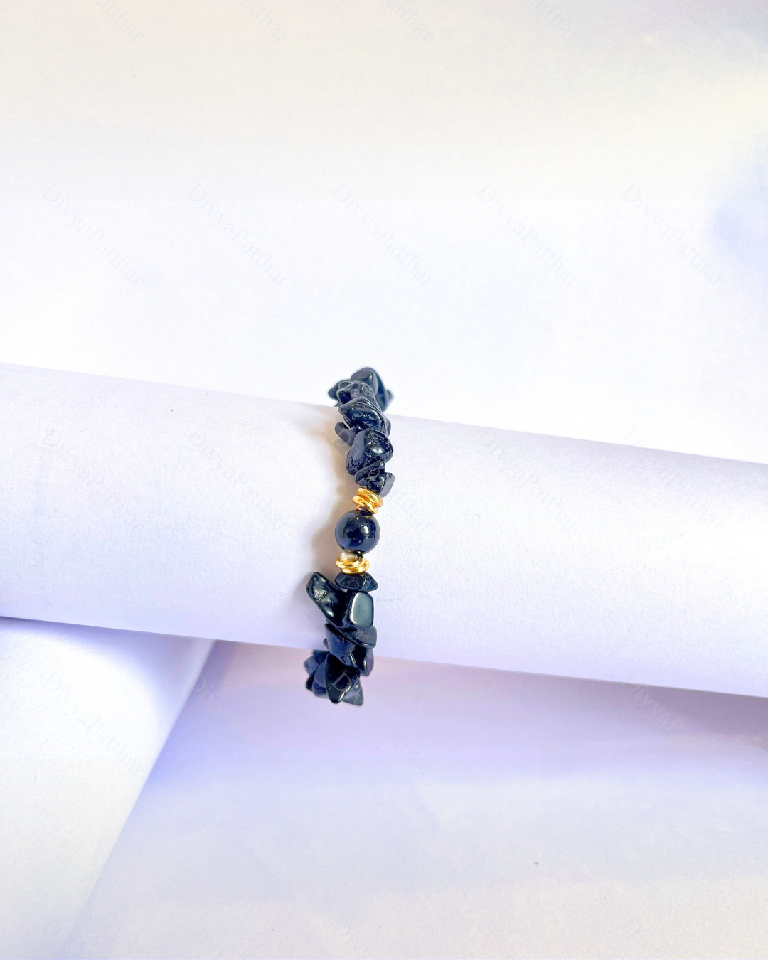 Premium Black Tourmaline Chips Bracelet (Powerful Protection, Grounding & Bold Fashion Aura)