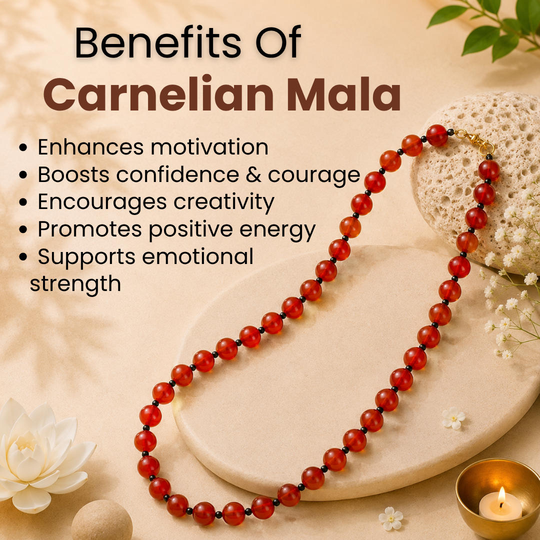 Carnelian Mala – Confidence, Motivation & Success