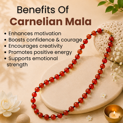Carnelian Mala – Confidence, Motivation & Success
