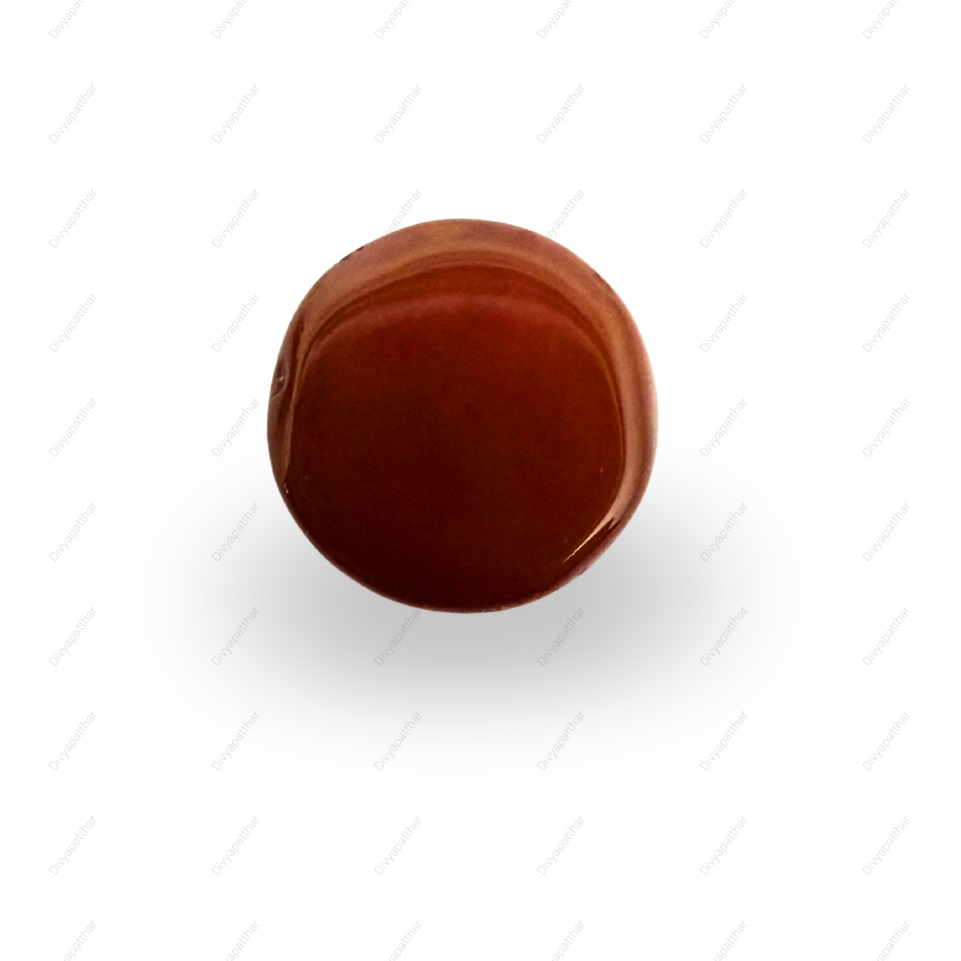 Natural Red Onyx Gemstone – Round Shape (3.85 Carat | 4.19 Ratti)