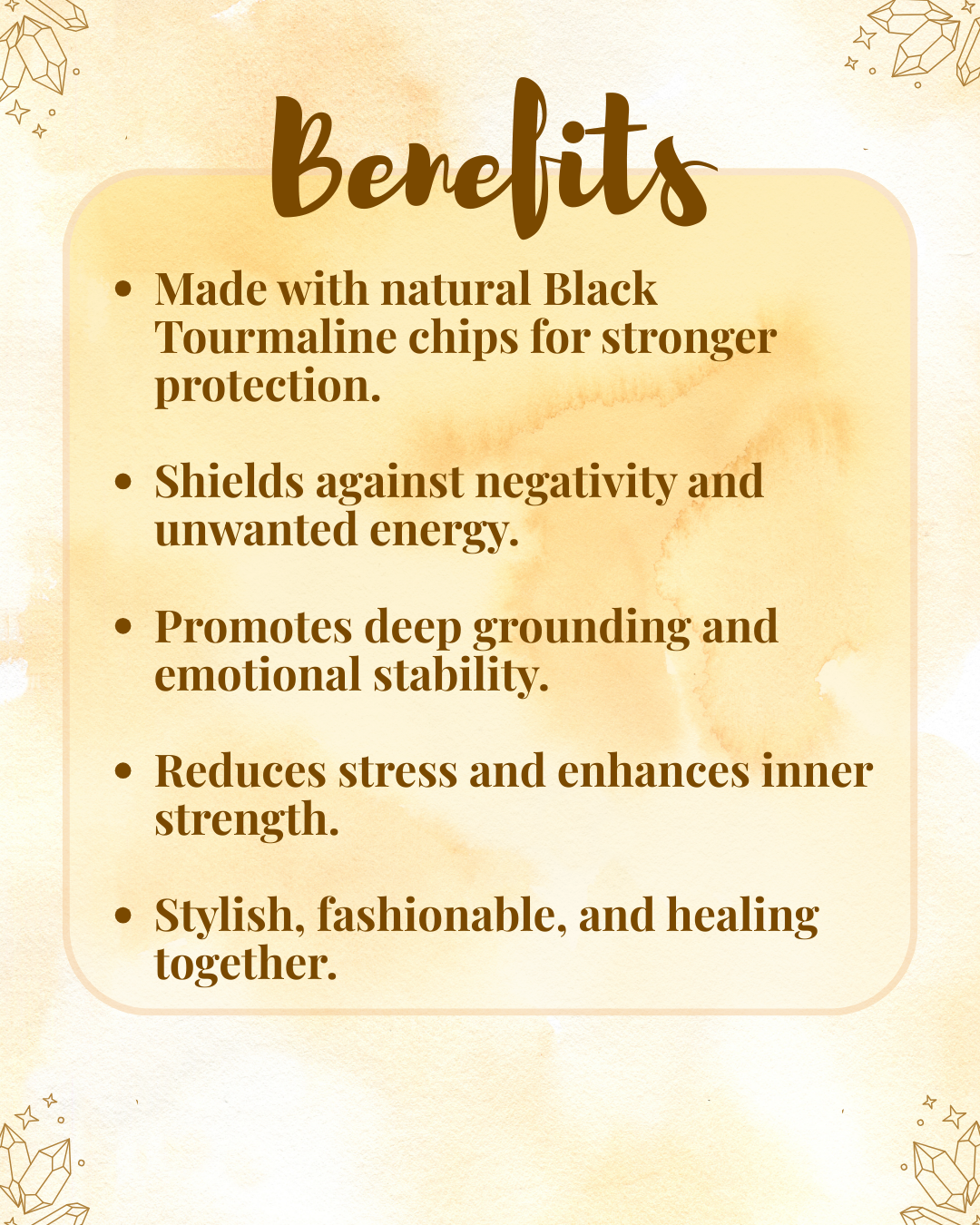 Premium Black Tourmaline Chips Bracelet (Powerful Protection, Grounding & Bold Fashion Aura)