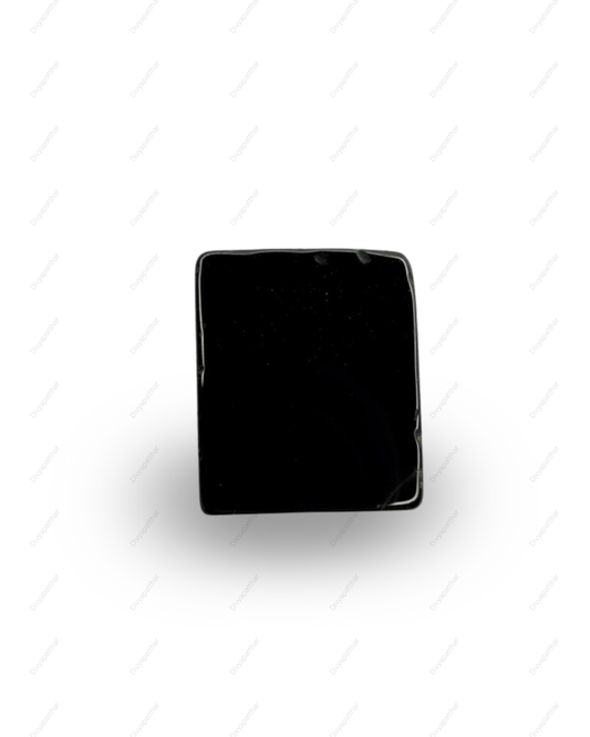 Natural Black Onyx Gemstone – Rectangle Shape (6.00 Carat | 6.54 Ratti)