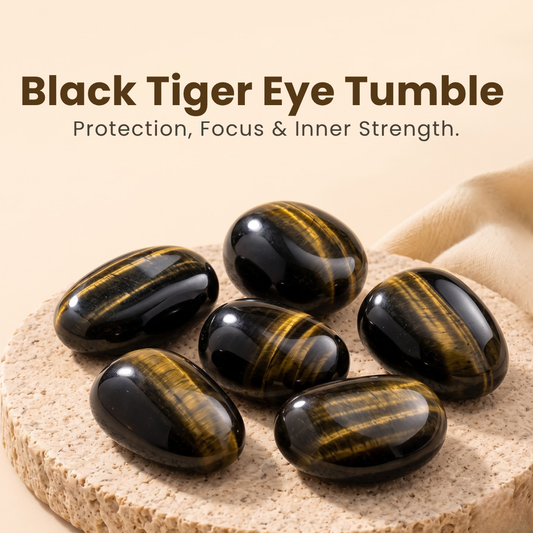 Black Tiger Eye Tumble – Protection, Focus & Inner Strength
