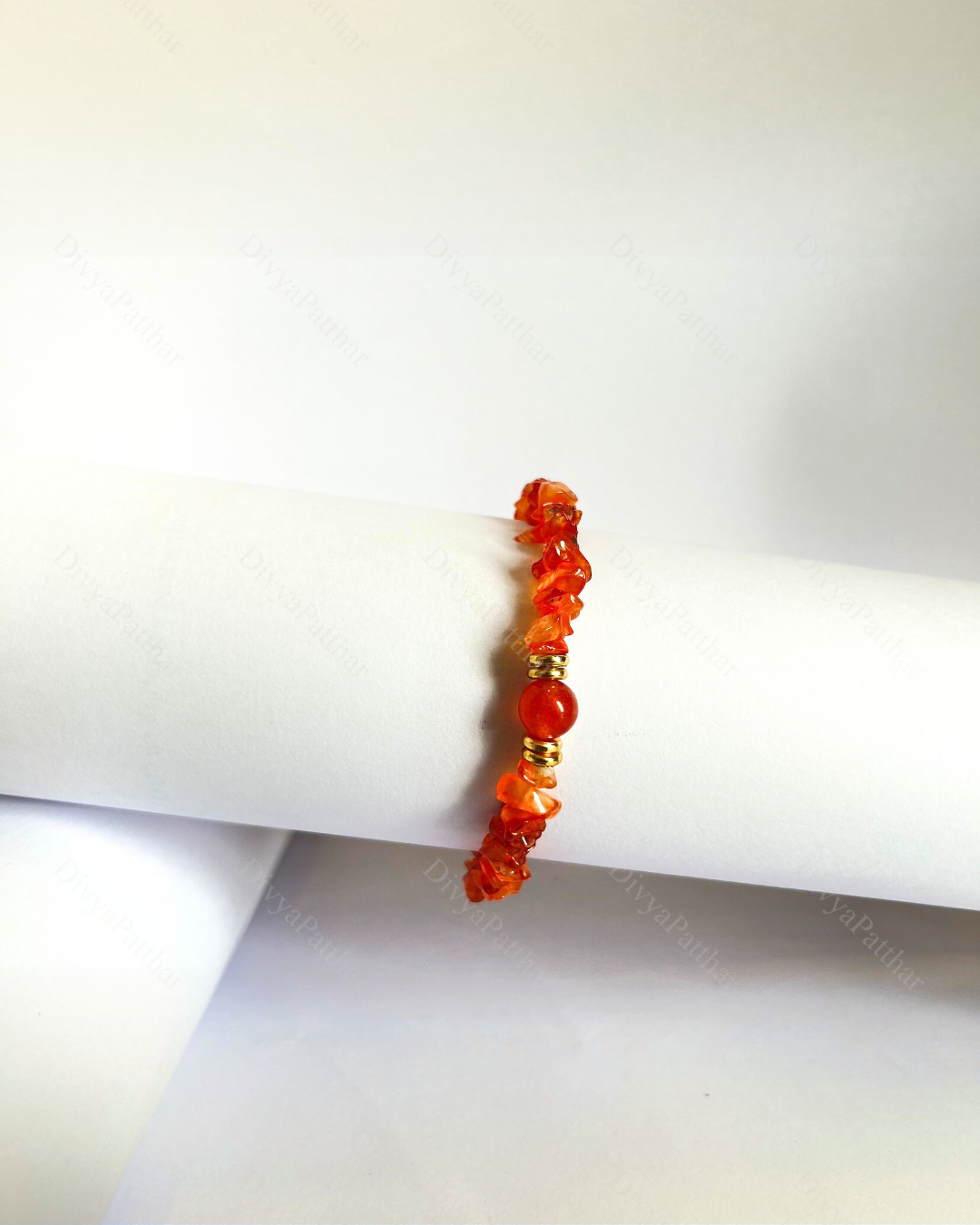 Premium Carnelian Chips Bracelet (Confidence, Motivation & Stylish Positive Energy)