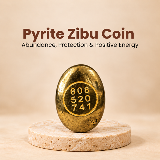 Pyrite Zibu Coin – Abundance, Protection & Positive Energy