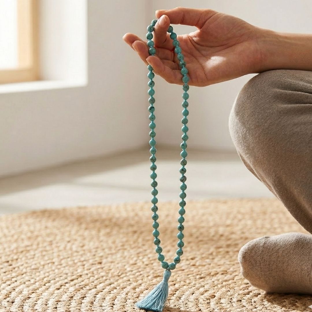Turquoise Jap Mala – Healing, Protection & Inner Peace