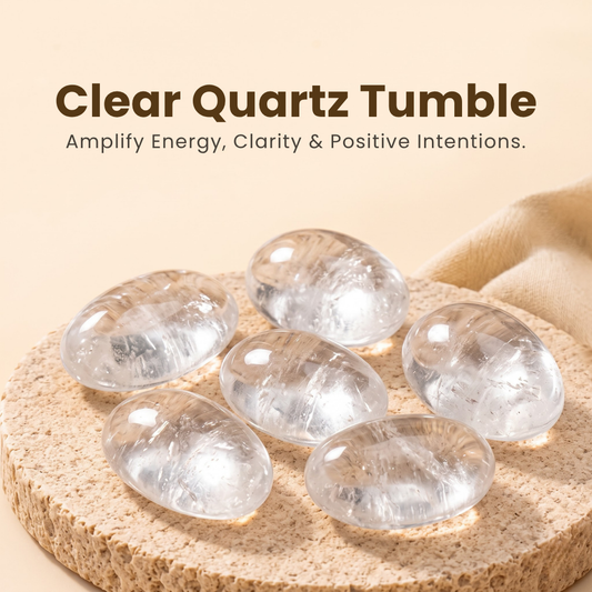 Clear Quartz Tumble – Amplify Energy, Clarity & Positive Intentions