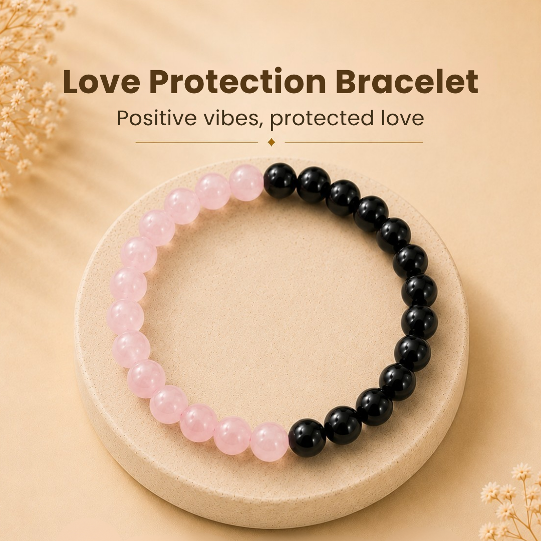 Natural Love Protection Bracelet (Heart Healing & Energy Shield)