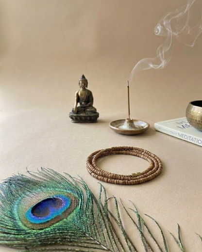 Natural Tulsi Kanthi Mala (3 Rounds)– Sacred Symbol of Bhakti, Purity & Divine Protection