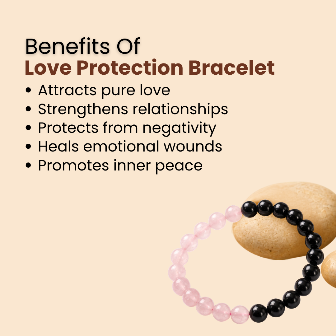 Natural Love Protection Bracelet (Heart Healing & Energy Shield)