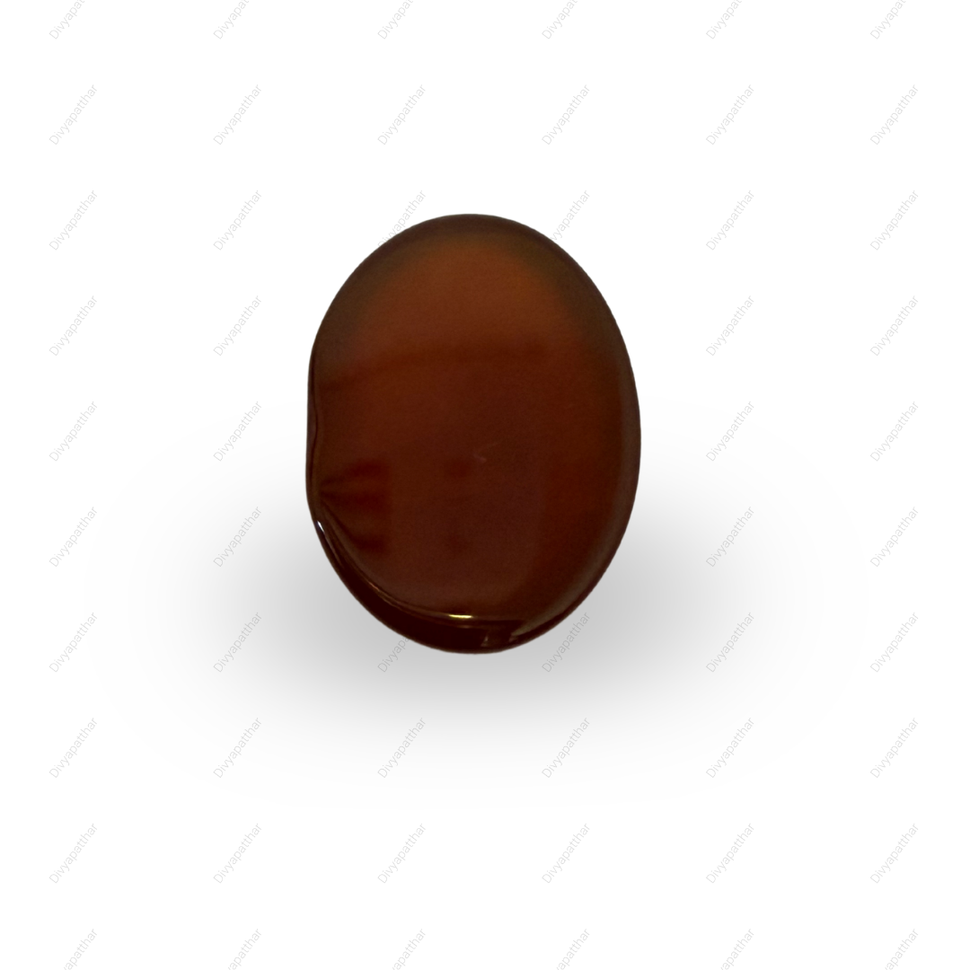 Natural Red Onyx Gemstone – Oval Shape (17.25 Carat | 18.80 Ratti)