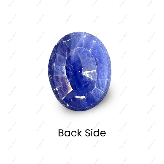 Natural Blue Sapphire (Neelam) Gemstone – Oval Shape (4.30 Carat | 4.68 Ratti | 10.1 × 8.6 × 4.7 mm)