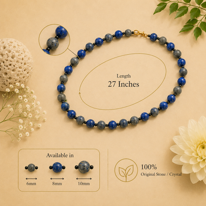 Lapis Lazuli Mala – Wisdom, Communication & Spiritual Awakening