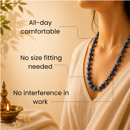 Lapis Lazuli Mala – Wisdom, Communication & Spiritual Awakening
