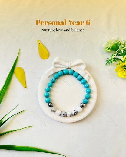 PERSONAL YEAR 6 BRACELET (Turquoise • Silver Pyrite • Opal)