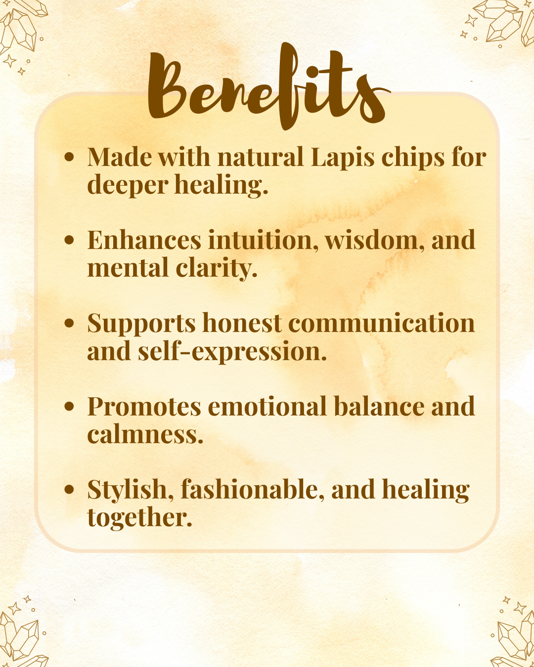 Premium Lapis Lazuli Chips Bracelet (Wisdom, Communication & Stylish Royal Confidence)