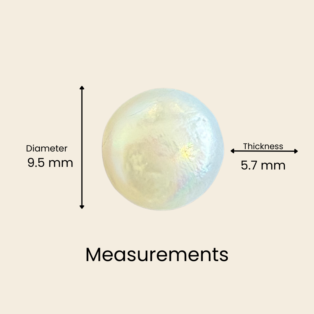 Natural Pearl (Moti) Gemstone – Round Shape (4.50 Carat | 4.90 Ratti | 9.5 × 5.7 mm)