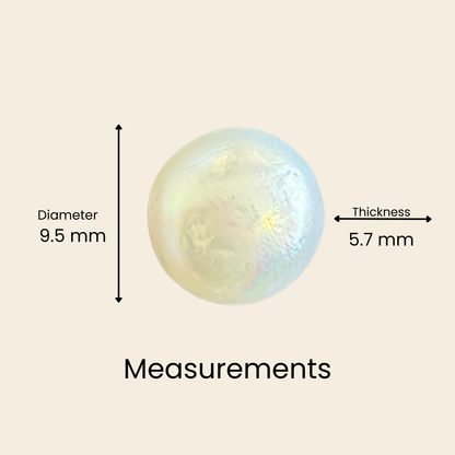 Natural Pearl (Moti) Gemstone – Round Shape (4.50 Carat | 4.90 Ratti | 9.5 × 5.7 mm)