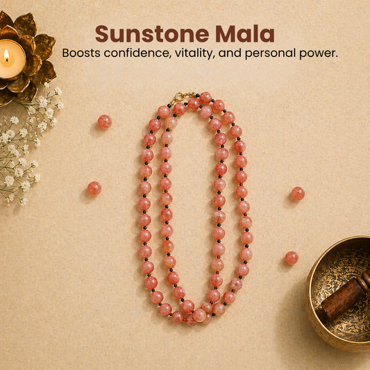 Sunstone Mala – Confidence, Joy & Success