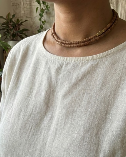 Natural Tulsi Kanthi Mala (Double Round) – Symbol of Devotion, Purity & Divine Protection