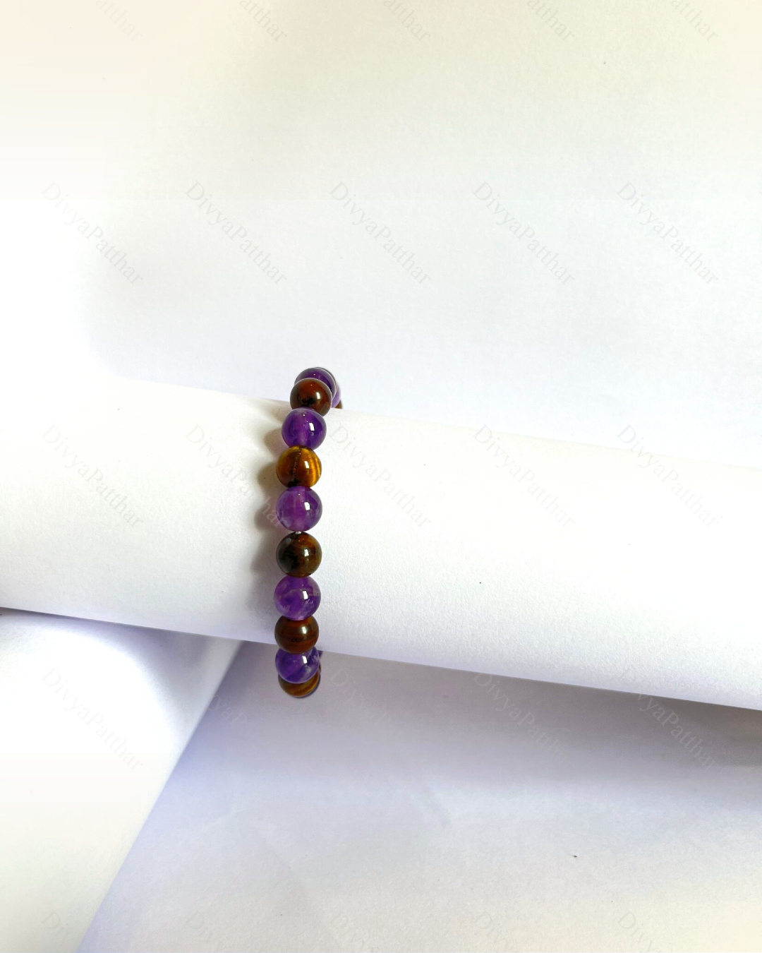 Premium Tiger Eye & Amethyst Bracelet (Protection, Calm Focus & Stylish Confidence)