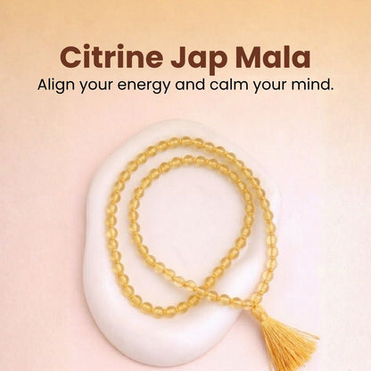 Citrine Jap Mala – Abundance, Positivity & Success