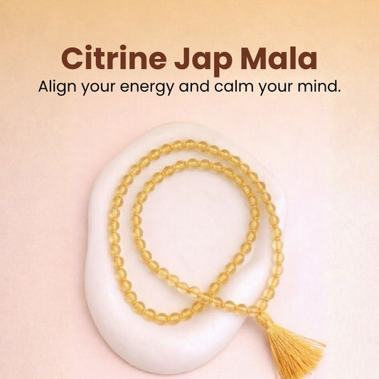Citrine Jap Mala – Abundance, Positivity & Success