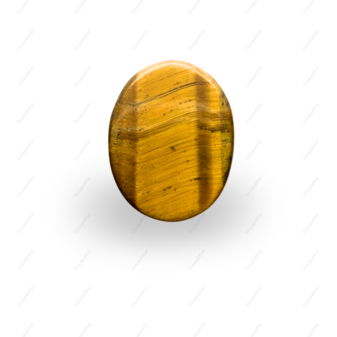 Natural Tiger's Eye Gemstone – Oval Shape (13.95 Carat | 15.20 Ratti)