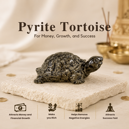 Pyrite Tortoise for Vastu Purpose – Wealth, Protection & Financial Growth