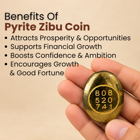 Pyrite Zibu Coin – Abundance, Protection & Positive Energy