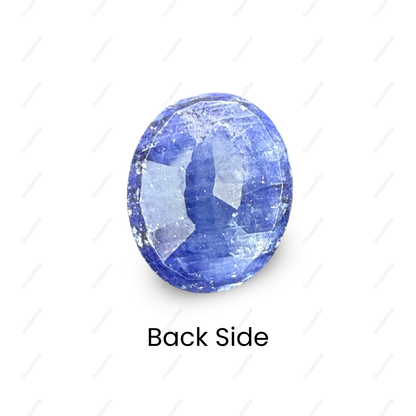 Natural Blue Sapphire (Neelam) Gemstone – Oval Shape (5.10 Carat | 5.55 Ratti | 10.9 × 8.9 × 5.3 mm)